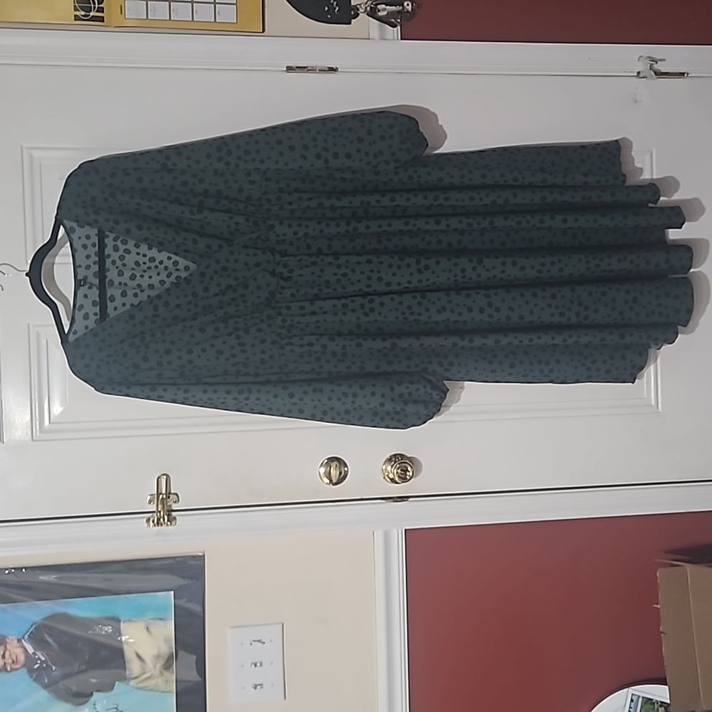 3XL Green long sleeve dress